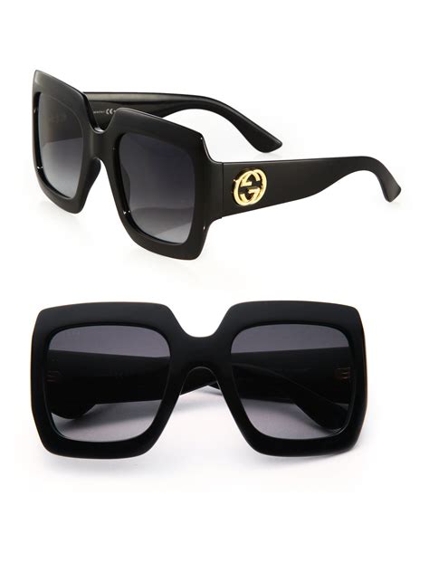 gucci matte black glasses|gucci oversized black square eyeglasses.